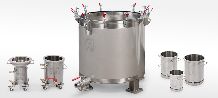 Single-walled stainless steel containers 125 ml - 5 litres