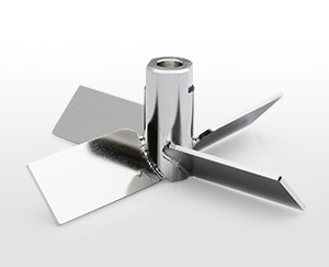 Stainless steel inclined blade impellers with female thread M8