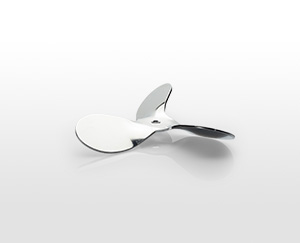 Lightweight stainless steel propeller blades with
5 mm hole