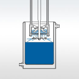 Product residue in the milling basket is centrifuged out by briefly running the milling and the dissolver discs.