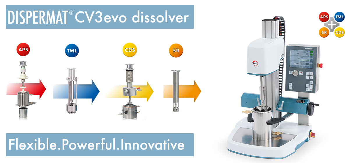 DISPERMAT® CV3evo Dissolver - the most capable and adaptable for your laboratory dispersing requirements